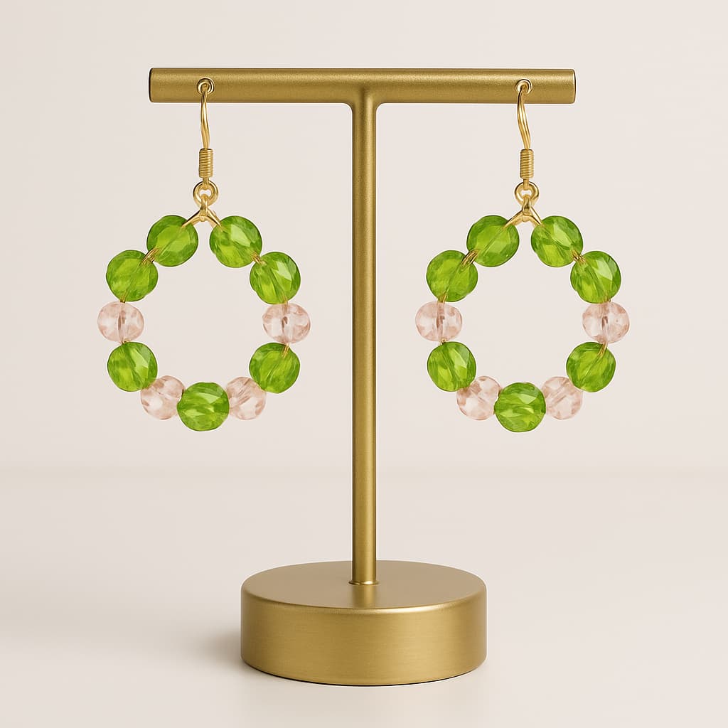 C ENGLAND FASHION Green Stone Designer Necklace Set for Women