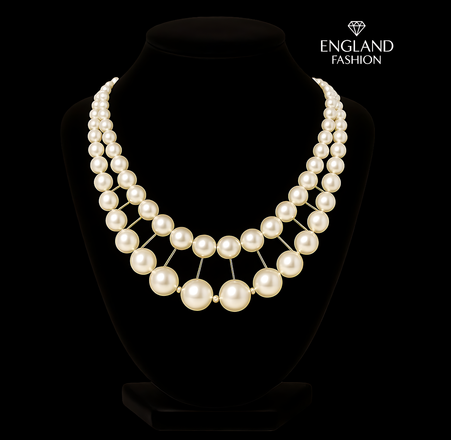 G-Luxurious Multi-Strand Pearl Statement Necklace – Classic Elegance for Weddings, Parties & Everyday Glam