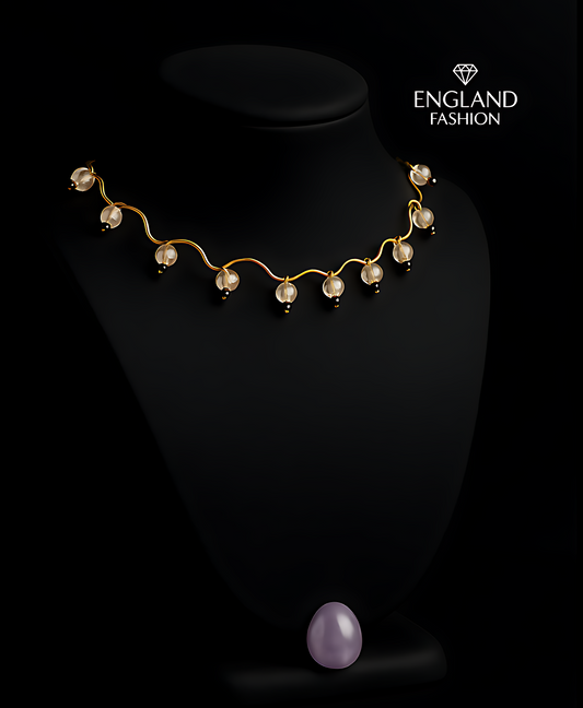 H-The Royal Wave Crystal Necklace